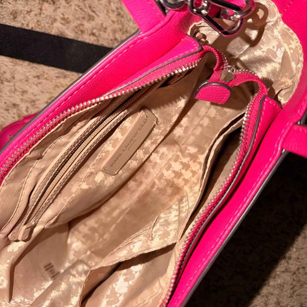 Karl Lagerfeld Hot Pink Handbag - Picture 4 of 7